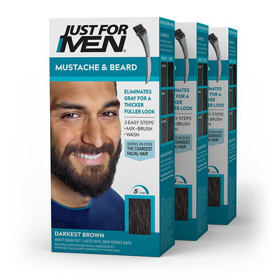 Just For Men Easy Comb-in Hair Color for Men with Applicator, Darkest  Brown, A-50