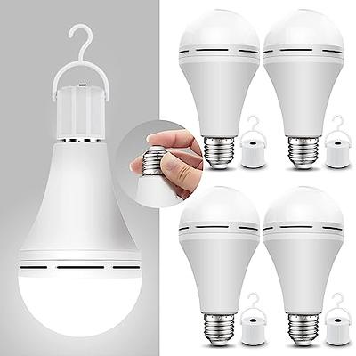 UNILAMP 9W Rechargeable Emergency Light Bulbs, E26 Battery Light Bulb 60W  Equivalent, 2 Modes of Daylight 5000K Emergency Lights for Home Power  Outages, Camping, Hurricane, Dimmable, 4-Pack - Yahoo Shopping