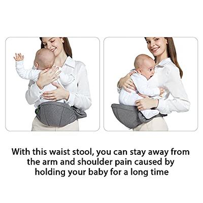 Baby Carrier Ergonomic Infant Carrier with Hip Seat Kangaroo Bag Soft Baby  Carrier Newborn to Toddler 7-45lbs Front and Back Baby Holder Carrier for