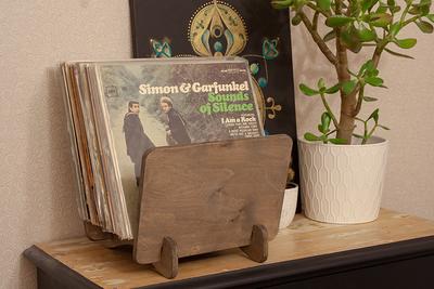 Wooden Vinyl Record Flip Rack LP Vinyl Record Holder Made From