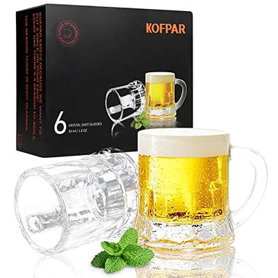 6 Pc Beer Glasses Glass Mug Pilsner Drink Cups Clear Coffee Tea