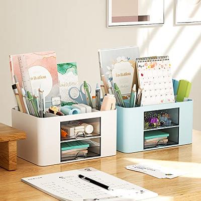 Marbrasse 3 Tier Mesh Desk Organizer with Drawer, Multi-Functional Desk  Organizers and Accessories, Paper Letter Organizer with 2 Pen Holder for  Home