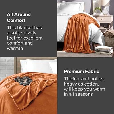 Bedsure Brown Fleece Blanket Twin Blanket - 300GSM Soft Lightweight Plush  Cozy Twin Blankets for Bed, Sofa, Couch, Travel, Camping, 60x80 inches