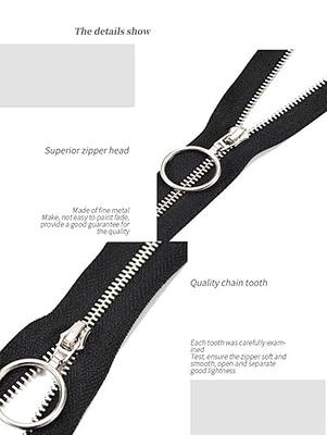 1PCS #8 14inch Separating Zippers(Open-end Zipper) for Jackets Sewing Coats  Crafts,Silver Metal Teeth（White Belt-14in 1PCS） - Yahoo Shopping