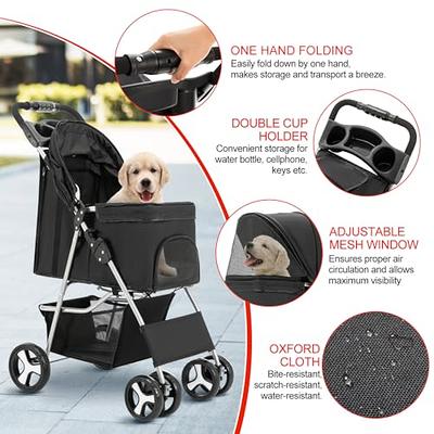 ANGELES HOME 36 1/2 in. x 25 in. Portable Folding Pet Carrier with