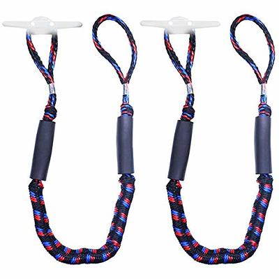 Kisangel 6 Pcs Elastic String Hook Adjustable Hitch Outdoor Boat Paddle  Bungee Straps Mooring Cord Boat Mooring Rope Boat Dock Rope Bungee Cords