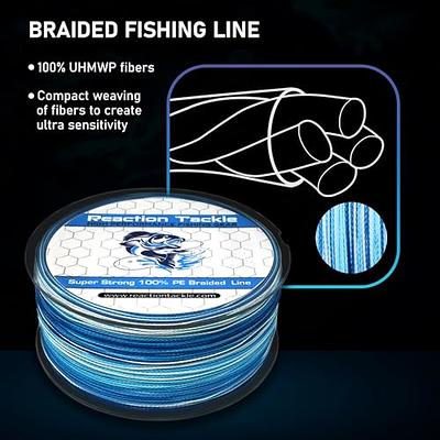 Reaction Tackle Braided Fishing Line- Hi-Vis Yellow