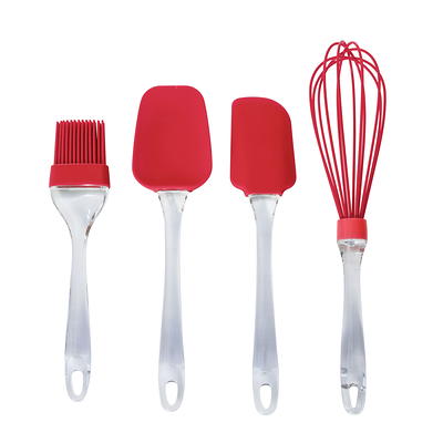Kitchen Mama Silicone Jar or Can Spatula: Set of 2 Platinum Spatulas Silicone Heat Resistant, Long Scraper for Jars & Blender