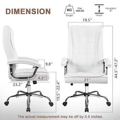 Executive Office Chair -500lbs Big and Tall Office Chair PU Leather  Computer Chair with Spring Cushion, Armrest & Lumbar Support Ergonomic Desk  Chair