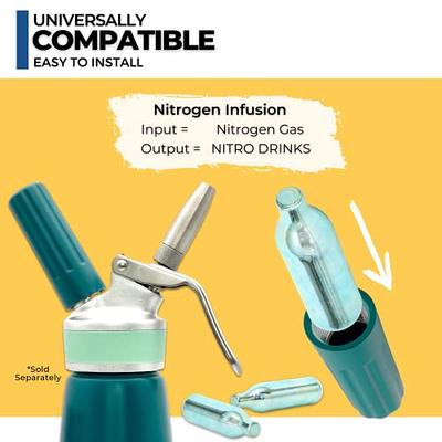 ICO 10pcs Nitrogen Cartridges N2 2g Non-Threaded Chargers and NITRO KAFO Nitro  Coffee Maker & Cold Brew Maker, 1 Quart/1L - Yahoo Shopping