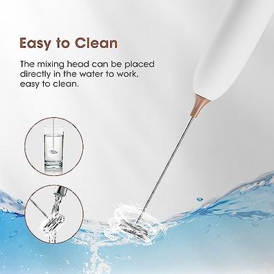 Milk Frother Handheld, Rechargeable Whisk Drink Mixer For Coffee With Art  Stencils, Coffee Mixer For Cappuccino, Hot Chocolate Match, Frappe Etc