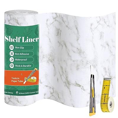 Drawer and Shelf Liners for Kitchen Cabinets Non Slip Marble Shelf