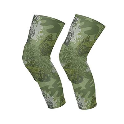 JUNZAN Camo Green Basketball Knee Pads Youth Wrestling Knee Pads