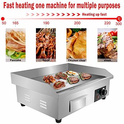 Aliyaduo 110V 3000W 22 Commercial Electric Countertop Griddle Flat Top  Grill Hot Plate BBQ,Adjustable Thermostatic Control,Stainless Steel  Restaurant Grill for Kitchen - Yahoo Shopping