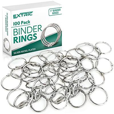 100 PCS Binder Rings, NEWEST Loose Leaf Binder Rings 1/2 Inch Small Binder  Ring for Index Cards Book Binding Rings Plastic Key Rings for Scrapbook,  School Notebooks, Office Documents, Home Photo Album 