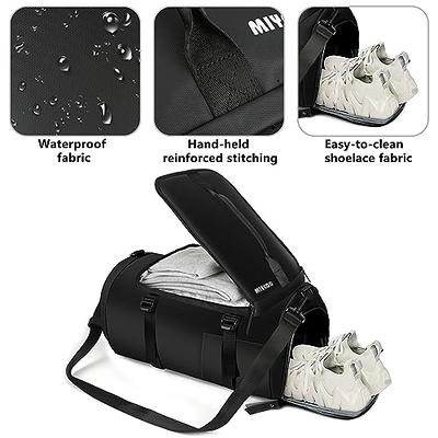Duffle Bag, Gym Bag for Women, Travel Bag with Shoe Compartment, Clear  Duffle Bag with Dry Wet Pocket and Shoulder Strap - Black
