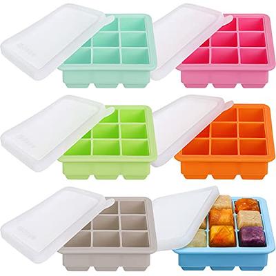 6 Pcs Silicone Baby Food Storage Containers Baby Food Freezer Tray