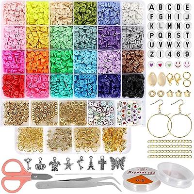 Clay Beads for Jewelry Making 6mm Rainbow Disc Flat Bead Kit