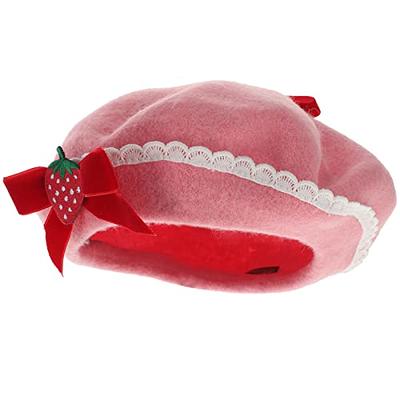 Women Berets Sweet Bowknot Strawberry Decorative Hat Fashion Women Clothing  Accessories French Beret for Women Girls - Yahoo Shopping