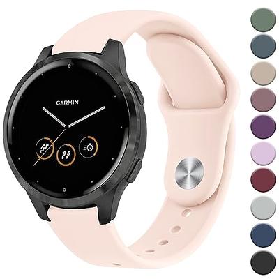  Wanme Slim Bands for Garmin Venu 2 Plus,Venu Sq,Venu,Vivoactive  3 Watch Band Women Herren, Forerunner 645,245 M. usic smart w Armbanduhr  (Schwarz + Grau + Lila) : Electronics