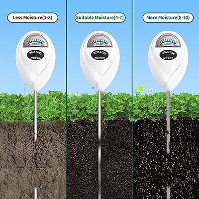 XLUX Long Probe Deep Use Soil Moisture Meter Sensor, Water Monitor  Indicator, Hygrometer for Outdoor Indoor Large Pot Plants, Flower,  Gardening