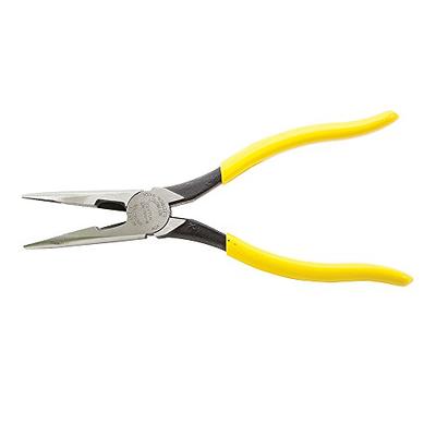 Klein Tools J203-8 8-Inch Needle Nose Pliers, Heavy Duty Cutting, Extended  Handles, High Leverage, Induction Hardened with Hot-Riveted Joint - Needle  Nose Pliers 