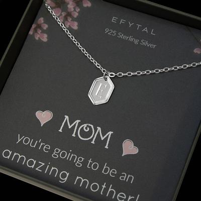 Personalized Mothers Sterling Silver Initial Necklace