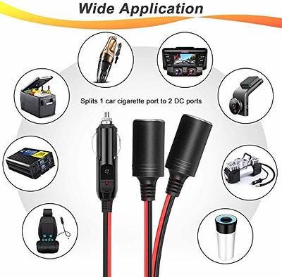 LIXINTIAN 15A Car Cigarette Lighter,1 Male 2 Female Output Power Splitter  Cable,12v / 24v Car Cigarette Lighter Splitter-1ft/30cm - Yahoo Shopping