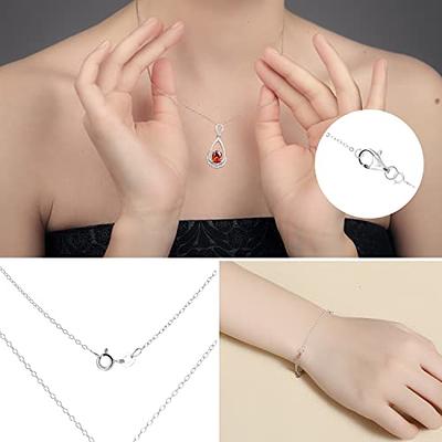 2pcs Double Lobster Clasp Extender, 925 Sterling Silver Necklace Extender  Clasp Jewelry Lobster Clasp Double Claw Connector for Necklace Bracelet DIY