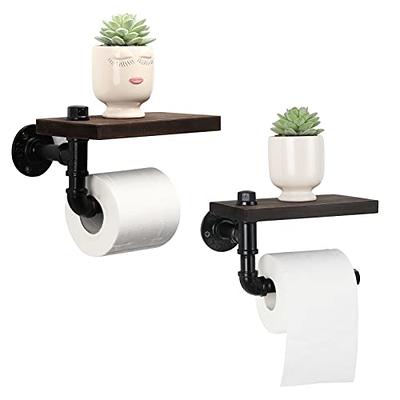 Free Standing Toilet Paper Holder Tissue Paper Holder Stand with Wood Shelf  Rustic Toilet Paper Roll Holder Standing for Farmhouse Bathroom Washroom  Rustic Brown - Yahoo Shopping