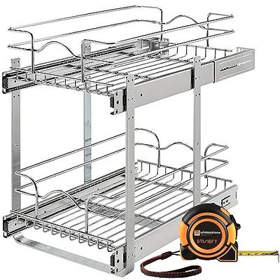 Rev-A-Shelf 5WB2-1218CR-1 12 x 18 2-Tier Cabinet Pull Out Wire Basket, Chrome