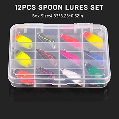 Trout Fishing Spoon Lure Set Single Hook Trout Lures Hard Metal Baits Mini  Fishing Jig Spoon Lures for Perch Char Crappie - Yahoo Shopping