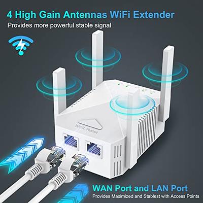 WiFi Booster WiFi Extenders Signal Booster for Home 2.4g Wireless Internet  Booster Long Range WiFi Extender with Ethernet Port WiFi Repeater Internet