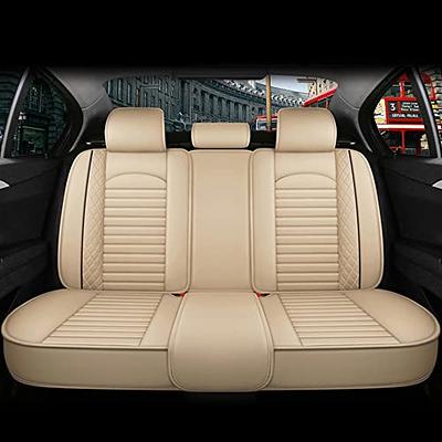 Motor Trend Seat Covers for Cars Trucks SUV, Faux Leather 2-Pack Black Padded  Car Seat Covers with Storage Pockets, Premium Interior Car Seat Cover