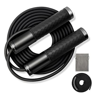 BURNCALO Weighted Jump Rope for Fitness, Skipping Rope for Men