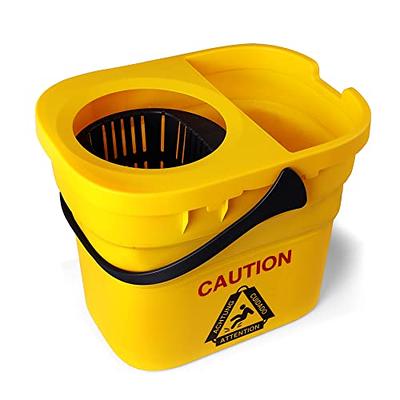 Collapsible Mop Bucket, Pp Portable Mop Bucket,Small Plasticc Water  Supplies with Wheels, 2 Handles, Handy Basket, Multi-Purpose Rectangular  Cleaning