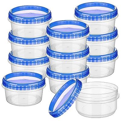 [8 Oz 10 Pack] Twist Top Food Soup Storage Containers with Screw On Lids  Reusable Plastic Freezer Container leakproof, Airtight, Stackable,  Microwave