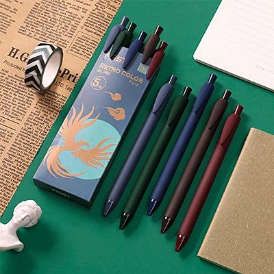 Macaron Pastel Gel Pens Retractable Assorted Color 0.5mm Fine Point for  Black Paper Bullet Journal/Drawing/Coloring/Making Notes, Pack of 6
