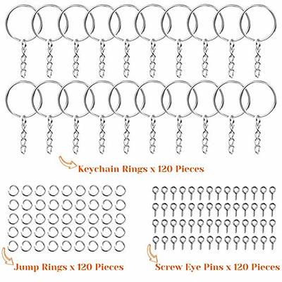 360 Pieces Keychain Rings for Crafts Including 90 Pieces Keychain