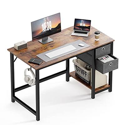 ALISENED Home Office Computer Desk with Monitor Stand Keyboard