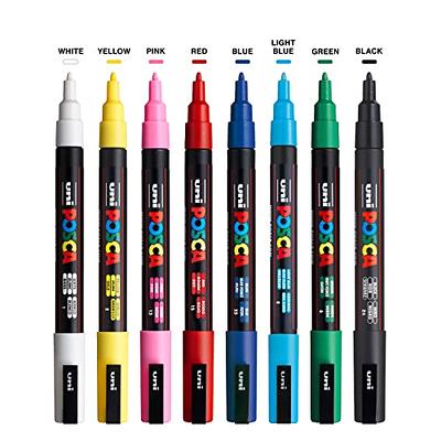 12 Posca Paint Markers, 1M Markers with Extra Fine Tips, Posca Marker Set  of Acrylic Paint Pens | for Art Supplies, Fabric Paint, Markers for Art