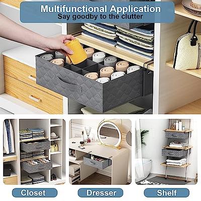 Underwear Organizer With Cover 17 Cell Cotton Foldable Drawer