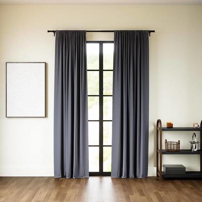 Exclusive Fabrics & Furnishings Crimson Rust Velvet Solid 50 in. W x 84 in.  L Lined Rod Pocket Blackout Curtain VPCH-180105-84 - The Home Depot