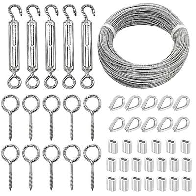 48 Pcs Stainless Steel Hook and Eye Turnbuckle for Cables 4 mm Wire Rope  Tension for DIY String Light Picture Hanging Wire Garden Fence Gate Wire  Tent Rope - Yahoo Shopping