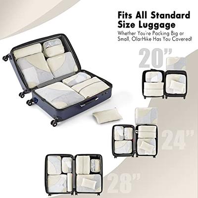 OlarHike 8 Set Packing Cubes, Travel Luggage Organizers,Black