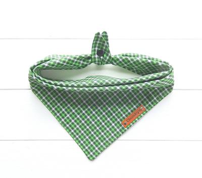 Green Buffalo Check Dog Bandana by That Dog Shop