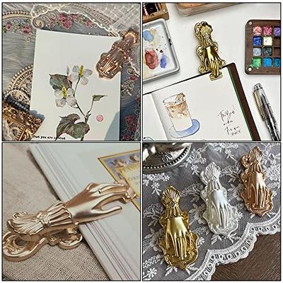 OLizee® Vintage Lady's Hand Shaped Book Clip Metal Paper Clip Junk Journal  Clip Traveler Bullet Journal Scrapbook Kit Document Clip Rose-Gold - Yahoo  Shopping