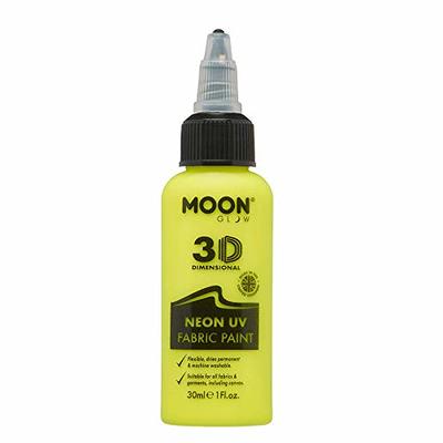 Moon Glow - Neon UV 3D Fabric Paint - 1.01fl oz - Intense Yellow - Textile paint  for clothes, t-shirts, bags, shoes & canvas - Yahoo Shopping