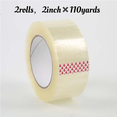 2 inch x 110 Yards Red Color Carton Box Sealing Packing Packaging Tape 2 Mil Thick 12 Rolls, Size: 2 x 110 Yards