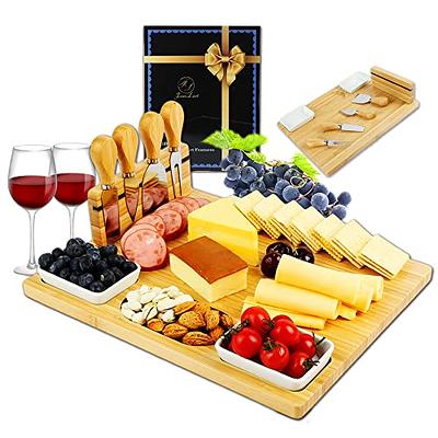 Curvo Cheese Set, Cheese Knife, and Fork, Acacia Wood